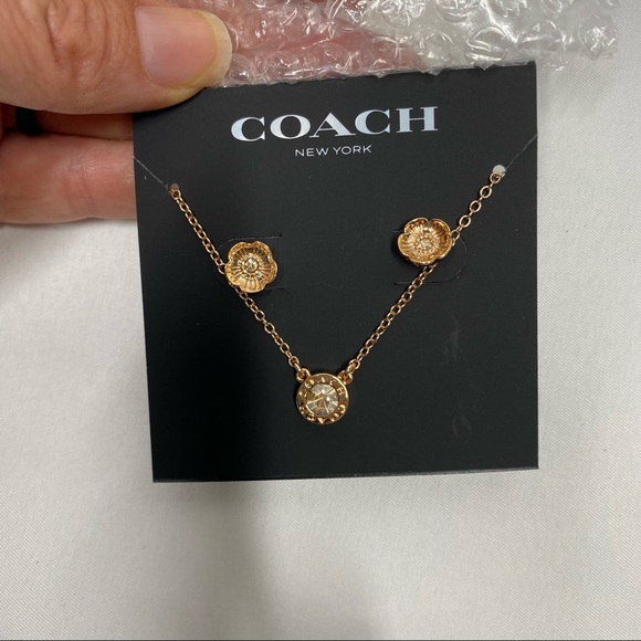 Coach Rose Gold Earring and Necklace Set - Picture 4 of 6